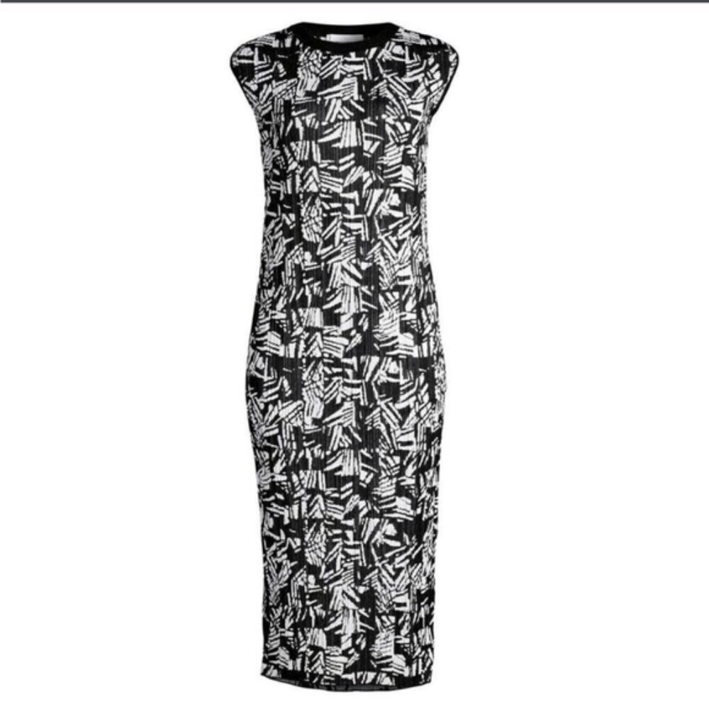 Black & White Patterned Mini Dress